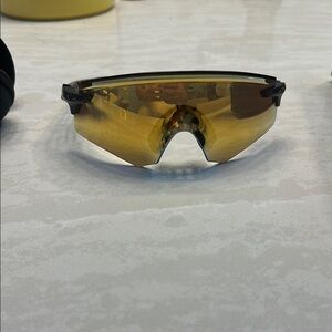 Black Frame Sunglasses with Gold Lenses